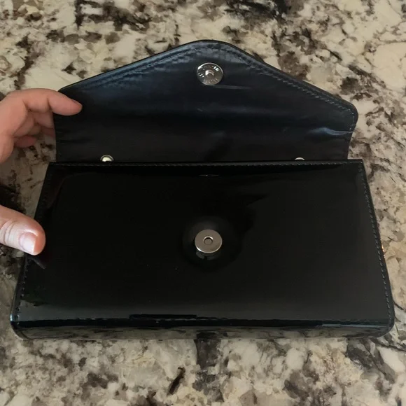 NEW Black Patent Evening Clutch - Picture 2 of 10